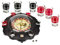 Invero Elektrisches Roulette-Rad im Casino-Stil - Trinkspiel für Erwachsene inkl. 6 Schnapsgläser und allen Ausrüstungen - Lustiges Trinkzubehör für alle Partys, Feste, Häuser und mehr