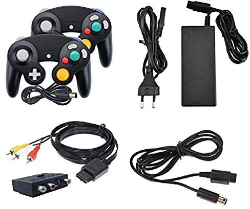 Zubehör Set für Nintendo Game Cube Kabel Set Controller GC Netzkabel Ladekabel Ladegerät Stromkabel Scart Kabel AC Adapter