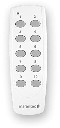 Marantec Digital 506 Handsender 868 MHz, 10-Kanal Funk-Fernbedienung/Garagenöffner für Marantec Garagentorantriebe, Weiß