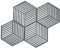 4 Pack Silicone Trivet Mats, Geometric Figure Heatproof Hot Pads Pot Holder, Non Slip Flexible Durable Heat Resistant Coaster Kitchen Countertop Table Mats(Stripe-Grey)