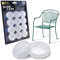 Furniture Leg Gliders (24 Pack, White) - 1.5 Round Plastic Outdoor Replacement Feet for Outdoor Furniture - Caps for Vintage Wrought Iron Patio Chairs & Tables - Replacement Chair Glide Protectors