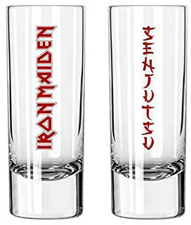 Iron Maiden - Vaso de Chupito Senjutsu - Pack de 2 (Talla Única) (Transparente, Rojo)