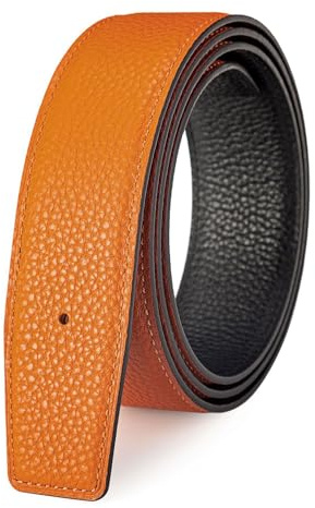 Vatee's Umkehrbare Ledergürtel für Männer Ersatzgurt Ohne Schnalle 34/38mm | Echtledergurt, Klassischer Stil, Verstellbarer Gürtel, 29mm/34mm/38mm Breit