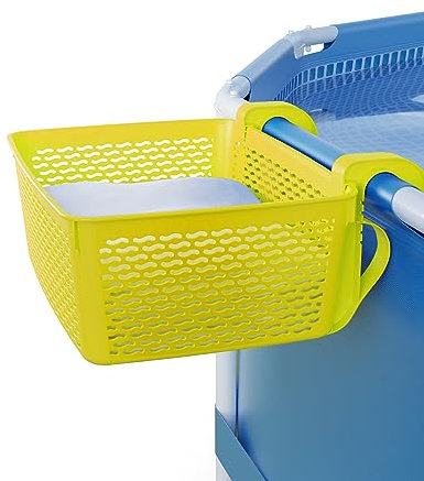 Carrie Box Pool Aufbewahrungskorb Gelb | 18.7 L | Pool Korb aus Recyceltem Kunststoff | Pool Zubehör | Aufbewahrungskorb & Getränkehalter für den Pool