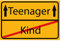 INDIGOS UG - Ortsschild - Kind - Teenager - Ortsschild - Spruch - Ortsschild Design Deko Geschenkidee - Türschild - Büro - Party