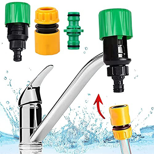Wasserhahn Schlauchverbinder, 3 Stück Mischbatterie Schlauchverbinder Gartenschlauch Rohrverbinder Universal Schlauch Wasserhahn Anschluss Schlauchverschraubung Set Schlauchadapter für Küche Spüle