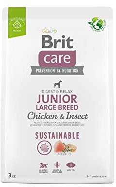 BRIT Care Dog Sustainable Junior Large Breed Chicken & Insect - Dry Dog Food - 3 kg