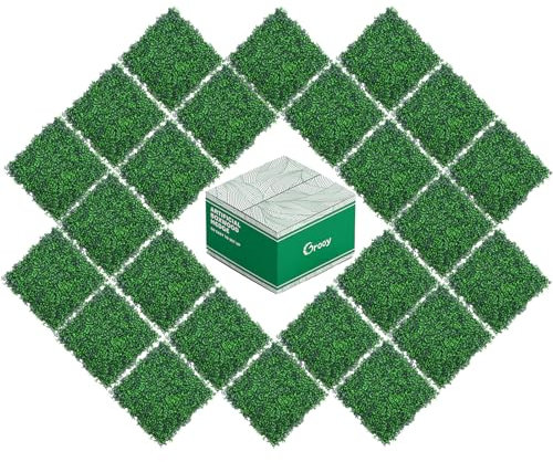 Grass Wall, Artificial Boxwood Panels,4 Layers Plant Wall, Greenery Wall Backdrop,Privacy Hedge Screen,Green Wall Decor for Outdoor Garden and Indoor Home Wedding