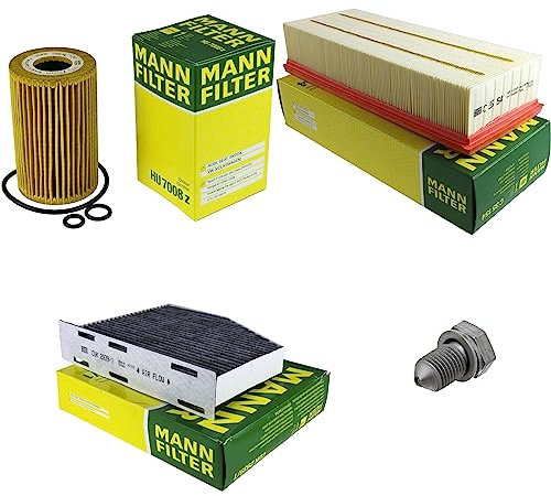 EISENFELS Filter Set Inspektionspaket erstellt mit MANN-FILTER Ölfilter HU 7008 z, Luftfilter C 35 154, Innenraumfilter CUK 2939/1, Verschlussschraube