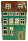 mucHome Windlicht Haus für Teelicht aus Keramik Teelichthaus Lichthaus (Türkis 10,5x8x16cm)