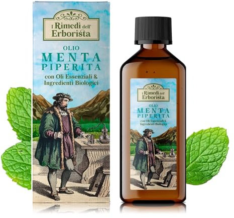 Atherische Öl - Aromatherapie - Atherische Öl Diffuser - 100 ml - Rimedi dell' Erborista - Bio Zutaten - gemischte Essenzen (100 ml, Pfefferminze)