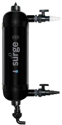 Evolution Aqua Überspannungsfilter | All-in-One, leicht zu reinigen, schaumfrei, schmutzfrei, Teichfilter mit integriertem UV-Klärlicht für Teiche bis 5.000 Liter, Schwarz