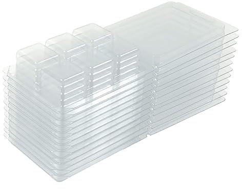HAPINARY 50stücke Fächer Transparente Aufbewahrungsbox Tragbare Kunststoff-organizer Für Kerzen Für -kerzenlagerung Und Aromakerzen Stapelbar Und Langlebig