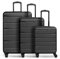 Franky Munich 4.0 Koffer Set | Trolley Hartgepäck - Handgepäck Koffer mit 4 Rollen Einer Dehnfalte, Kreuzpackgurt, arretierbarer Griff und TSA-Zahlenschloss | 34 L / 60 L / 105 L
