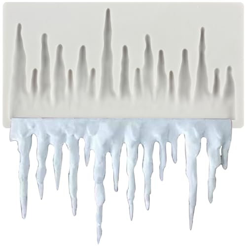 MINFEIDMS Moule en silicone en forme de stalactites pour décoration de gâteaux, pâte à sucre, pâte polymère