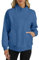 Wenlia Sweatshirtjacke Damen Ohne Kapuzen Stehkragen Reißverschluss Lockeres Fleecejacke mit Taschen Blau XXL 50-52