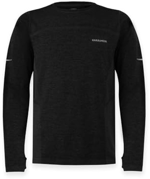 Karrimor Mens Long Sleeve T-Shirt Black Marl M