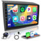 Hikity 2+64G Android 15 Autoradio für FIAT DUCATO 2010/Citroen Jumper/Peugeot Boxer Radio Wireless CarPlay Android Auto Bluetooth 9 Zoll Bildschrim mit Navi Rückfahrkamera WiFi FM RDS GPS SWC EQ