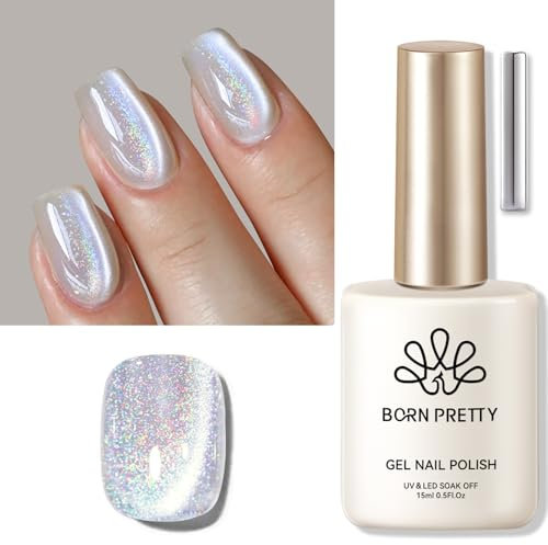Born Pretty Cat Magnetic Eye Gel Laser Holographisch - UV Nagellack Glitzer Holo Keramik Gel Nagellack Maniküre und Nagelkunst DIY zu Hause