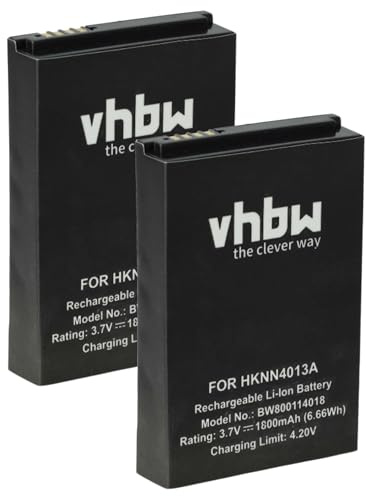 vhbw 2x Battery compatible with Motorola Razr VE20 Radio, Walkie-Talkie (1800 mAh, 3.7 V, Li-Ion)