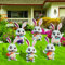 Larber 6 Stück Ostern Hof Schild Dekora Ostern Werbeschilder mit 12 Stakes Ostern Hase Hof Dekorationen im Freien für Frühling Ostern Partei im Freien Kinder Familie Wetterfest Hof Rasen Garten Dekor