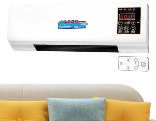 Aire Acondicionado de Pared,Climatizador Inteligente Con Calefacción Y Ventilador - Dispositivo Eléctrico de Climatización Eficiente con Bajo Ruido para Hogar Dormitorio Estudio Habitación