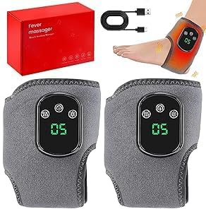 2 Stück 3-In-1 Fussmassagegerät, Fußmassagegerät, Foot Massager, Fußmassage, Tragbares Kabellose Fußmassagegerät 3 Modi und 5 Wärmestufen für Knöchel,Ferse,Sohle,Fußgewölbe, Ideal Geschenk für Eltern