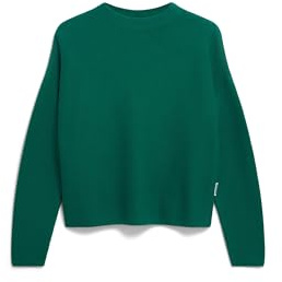 ARMEDANGELS Damen Pullover aus Bio-Baumwolle MERINAA Loose Fit Emerald Green L