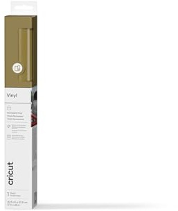 Cricut Permanent Adhesive Vinyl Sheet | 30.5 cm × 1.2 m | Gloss Gold | Self-Adhesive Vinyl for All Cricut Cutting Machines
