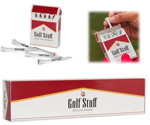 CHARMNAIL 120 Tee Golf Bambu Legno, di qualità Sostenibile, Biodegradabile Stile Vintage Anticaduta Lucidato Laser, Scatola Tasca Regalo Golf Uomo