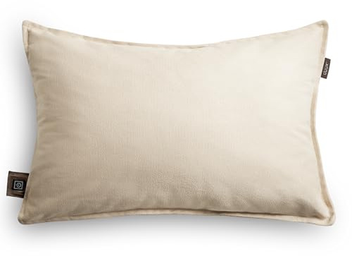 Duux Mellow Kabelloses Wärmekissen – 40x60 cm – Fleecehülle – 3 Heizstufen – Bis zu 9 Stunden Nutzung – Wiederaufladbar 10.000mAh – Wasserabweisend – Sicher & Waschbar – Beige