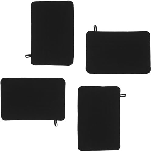 DECOMELODY 4 Pièces Lot de 4 Coussins de Siège Sauna en Feutre Noir 52 X 33,5 CM Tapis Isolant Thermique et Absorbant pour Spa, Salle, Sauna Vapeur à Domicile Protection Imperméable et
