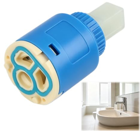 Cartucho De Cerámica De 25mm Con Pie Plano,Cartucho De Repuesto Para Grifos De Cocina Y Baño,Compatible Con Válvulas De Grifo,Materiales Duraderos,Sistema De Filtración Y Fácil Instalación