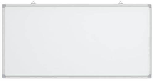 Anself Magnetische Weißwandtafel 100x50 cm, Whiteboard mit Aluminiumrahmen, Magnettafel für Büro und Schule, beschreibbare und abwischbare Oberfläche 4005347
