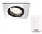 Philips Hue White Ambiance Milliskin Faretto da Incasso, Lampadina Hue LED Smart GU10 Inclusa, 5.5 W, Base Quadrata, Alluminio, Telecomando Dimmer Switch Incluso