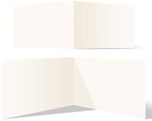 100 Blanko Klappkarten hoch DIN A6 148 x 105 mm Naturpapier 300 g/qm Set Papier wählbar