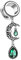 beyoutifulthings Ohr-Tunnel Filigraner Mond Smaragd-Grün Anhänger Silber Ohr-Piercing Ohr-Schmuck Plug Flesh Schraub-Verschluss 16mm