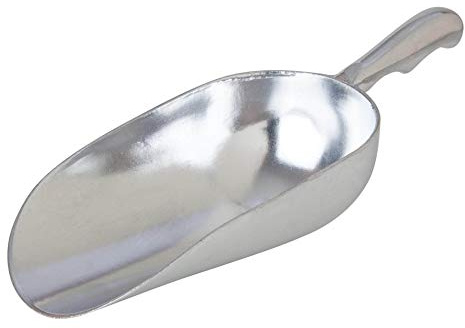 Beaumont Aluminium Ice Scoop 5oz - Multipurpose Scoop for Flour, Sugar, Sweets with Ergonomic Handle, Ideal for Shops, Bars, Restaurants | Versatile scoop for flour, sugar or sweets has an ergonomic handle to ensure comfort during busy shifts in shops and bars.