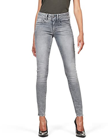 G-Star Women's Lynn Mid Skinny Jeans, Grey (faded industrial grey D06746-9882-B336), 29W / 34L
