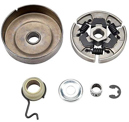 Kit de Pignon et Embrayage Fictory pour Tronconneuse, Pignon de tambour d'embrayage, Compatible avec Stihl 018 023 025 MS170 MS180 MS210 MS230 MS250, Métal, Naturel