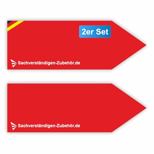 Sachverständigen-Zubehör® Magnetstreifen als [Magnetpfeile KFZ] 2er Set | Pfeile für Whiteboards | Magnetstreifen selbstklebend | Magnetische Lesezeichen | Präsentation | Gebrauchtwagen Profis