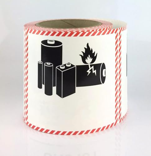 Lithium Battery Warning Labels | Blank UN | Roll of 250 | ADR IMDG ICAO Compliant | BS5609