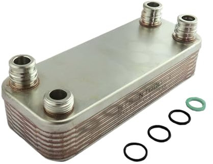 HTS Heat Exchanger Compatible with Vaillant TURBOMAX PRO 28 E VUW 282/2-3 R1 R2 R3 DHW Heat Exchanger 189mm 065099
