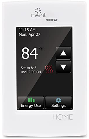 Nuheat AC0056 Home Programmable Radiant Heated Floors 120V/ 240V Touchscreen Thermostat with an Extra OJ Electronics Floor Temperature Sensor