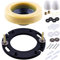 Toilet Flange with Wax Ring for Toilets Replacement Kit Includes Bolts PVC Toilet Flange Repair Kit for 3 or 4 Pipes, Fit Toilet Install & Repair