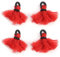 Yuecoom 4pcs Garn, Schaumindikator, handgebundene, schwimmende Nymphen zum Fliegenfischen, Garnschlagindikatoren, Drifthakenpositionierung,Bissanzeiger Schwimmen Angelzubehör Fliegen(rot)