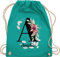 Turnbeutel Rucksack - Buchstabe anpassbar mit Name I Geschenk Initialen - Unisize - Türkis - jga beutel blumen stoffbeutel schule personalisierte buchstaben a turnsack kita tasche