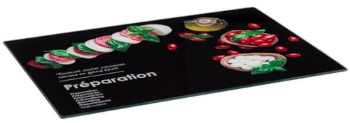 5five - tabla de cortar 40x30cm black edition de cristal