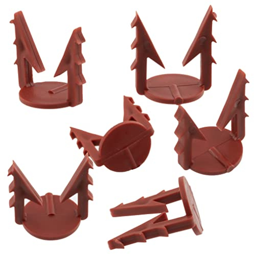 AERZETIX - C65199 - Lot de 100 Clips de fixation pour maille/filet/treillis armé en fibres de verre Ø14x20 mm - en plastique - plaque polystyrène extrudé expansé travaux support bâtiment enduit colle