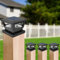 GEYUEYA Home Solar Fence Lights - IP65 Waterproof Outdoor Garden for 3x3 & 4x4 inch Patio Fence Deck Wooden Posts - 4 Pack
